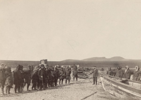 Transferring of Cargo along the Shore, 1889. Creator: Unknown.