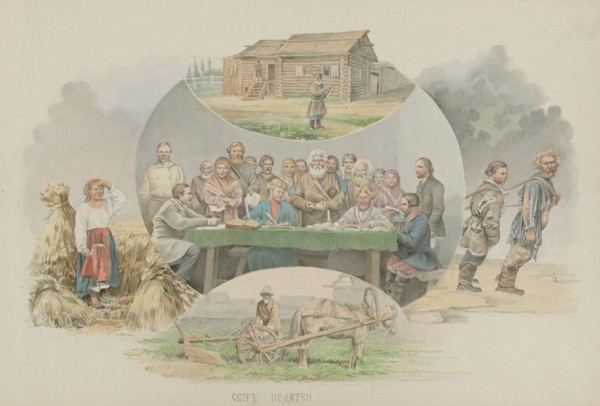 Tax collection, 1862-1887. Creator: Mikhail Znamensky.