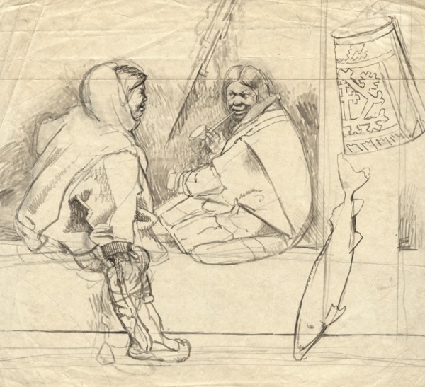 Ostyaks, 2nd half of 19th century. Creator: Mikhail Znamensky.