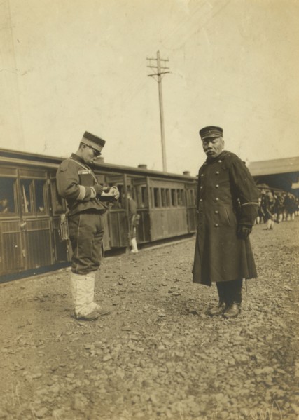 Major Nawkarta giving instructions, c1904. Creator: Unknown.