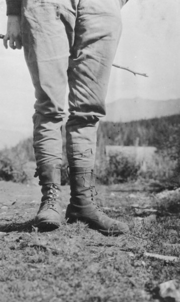 Feet of George A. Parks, between c1900 and 1916. Creator: Unknown.