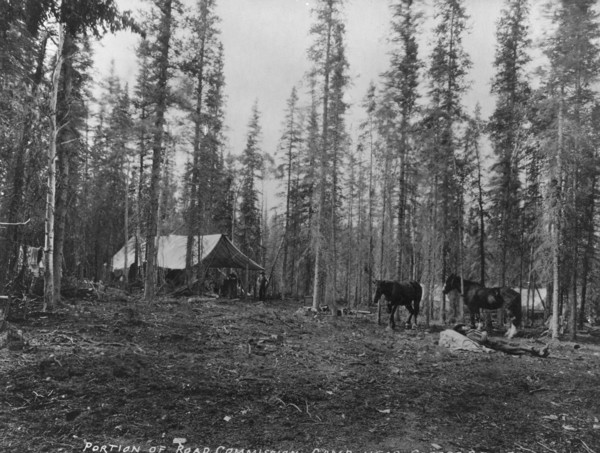 Road Commission camp near Copper Center, between c1900 and 1923. Creator: Unknown.