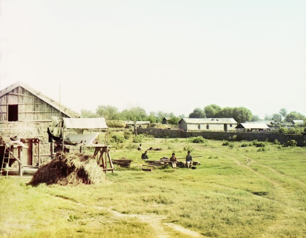 Village of Saatly, Mugan steppe, between 1905 and 1915. Creator: Sergey Mikhaylovich Prokudin-Gorsky.