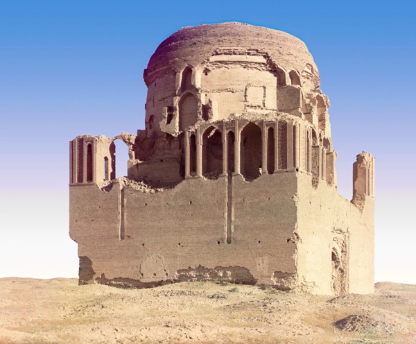 Side view of a crumbling mosque, between 1905 and 1915. Creator: Sergey Mikhaylovich Prokudin-Gorsky.