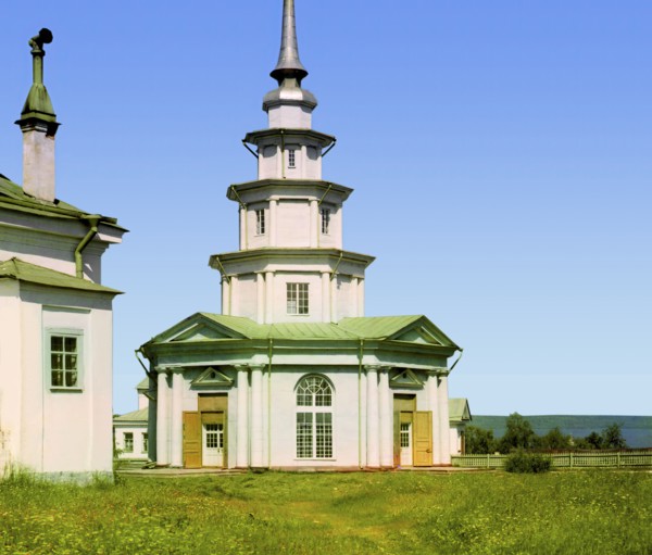 Petrozavodsk: chapel built by Peter the Great, 1915. Creator: Sergey Mikhaylovich Prokudin-Gorsky.