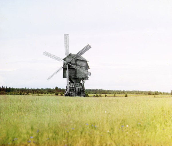 Windmill [Russian Empire], 1909. Creator: Sergey Mikhaylovich Prokudin-Gorsky.