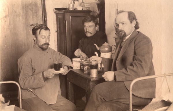 Teatime Even While in Penal Servitude, 1906-1911. Creator: Isaiah Aronovich Shinkman.
