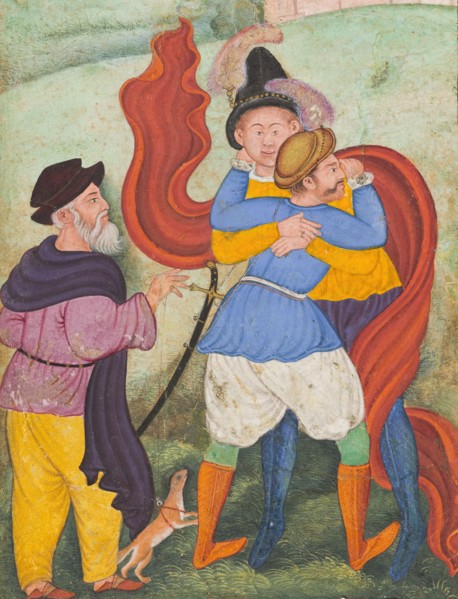 Europeans Embracing (image 3 of 3), c1590. Creator: Unknown.