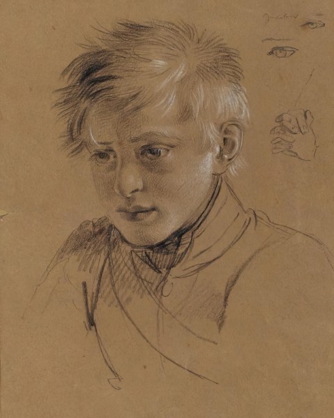 Portrait study for "Archduke Karl with his staff in the Battle of Aspern", before 1817. Creator: Johann Peter Krafft.