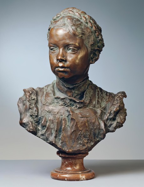 Julie von Benesch at the age of 8, 1889. Creator: Viktor Oskar Tilgner.