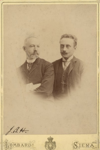 Business card portrait - John B. How and Claes Lagergren, 1889. Creator: Paolo Lombardi.