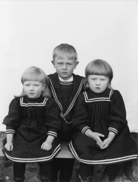 Hans Per Persson's children: son Paul (b.1892-05-06, died 1912), daughter Anna..., 1898-1900. Creator: Hans Per Persson.