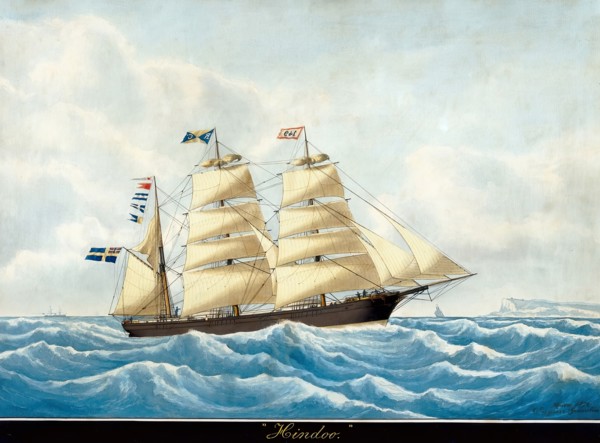 The barque Hindoo, le Havre, 1872. Creator: Eugene Grandin.