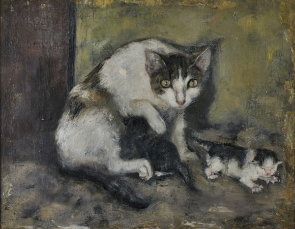 The cat mother, (c1930s). Creator: Ida Eléonora de Schulzenheim.