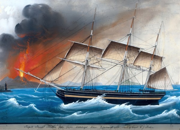 The full-rigger Blixten, 1837-1838. Creator: Unknown.