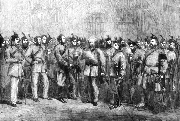 The London Scottish Volunteers, 1862. Creator: W Thomas.
