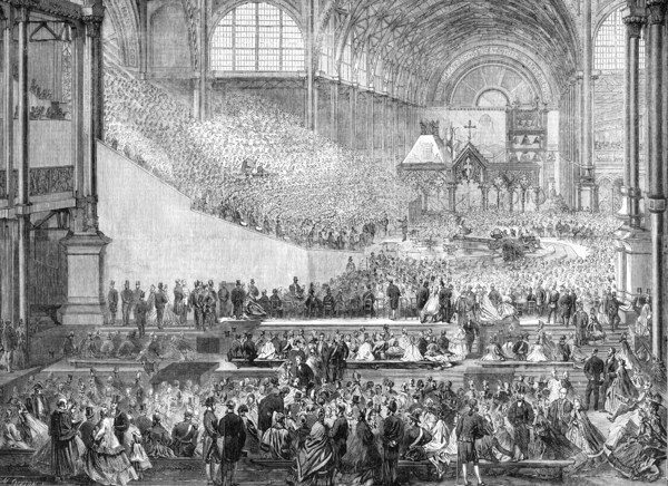 Opening of the International Exhibition: the orchestra, 1862. Creator: Mason Jackson.