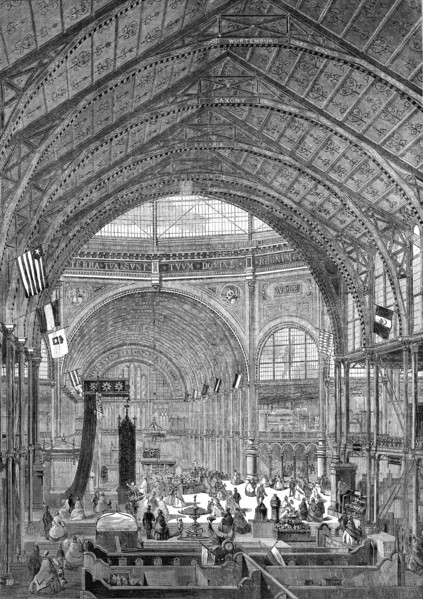 The International Exhibition: the Western Dome and Transept, from a photograph..., 1862. Creator: Unknown.