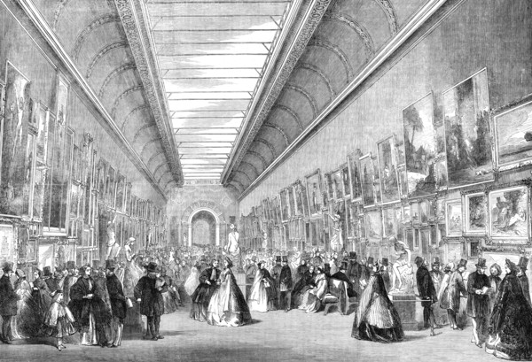 The International Exhibition: view of the English Picture-Gallery, looking west, 1862. Creator: Unknown.