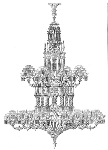 The Great Chandelier by Defries in the International Exhibition, 1862. Creator: Unknown.