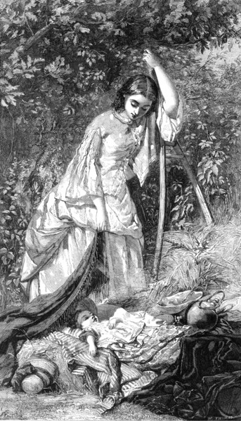 The Fair Haymaker, by G. E. Hicks, in Morby's Collection, Cornhill, 1862. Creator: W Thomas.