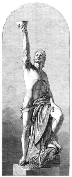 The International Exhibition: marble statue - "Sardanapalus" (from Byron's Tragedy)..., 1862. Creator: Unknown.