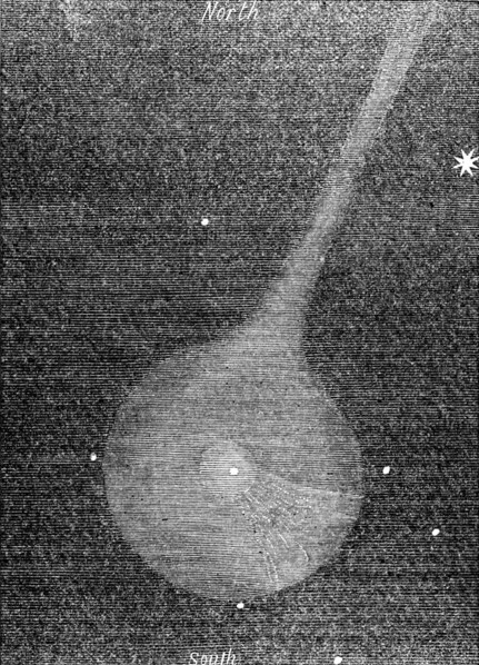 Rosa's comet, Aug. 3, 12.30, 1862.  Creator: Unknown.