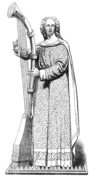 The International Exhibition: angel from the Hereford Screen, 1862. Creator: Unknown.