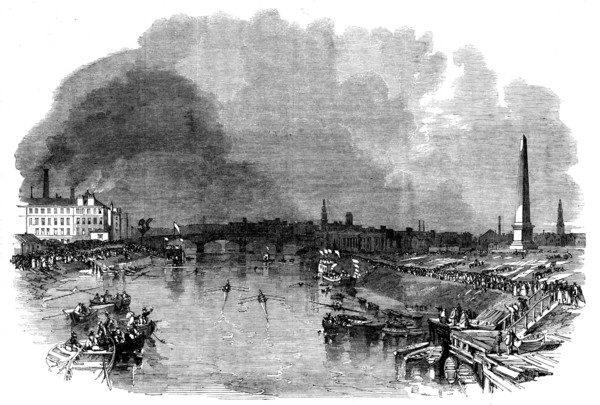 The annual regatta of the Clydesdale Amateur Rowing Club, recently held at Glasgow, 1862. Creator: Unknown.