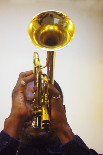 Mark Kavuma, Gary Crosby Sextet, National Jazz Archive, Loughton, Essex, October 2023. Creator: Brian O'Connor.