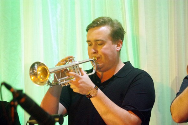 Tom Walsh, Stan Sulzmann’s Neon Orchestra, Watermill Jazz Club, Dorking, Surrey, Nov 2023. Creator: Brian O'Connor.