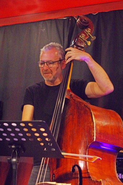 Liran Conran, Guido Spannocchi Quartet, Verdict Jazz Club, Brighton, East Sussex, Sept 2023. Creator: Brian O'Connor.