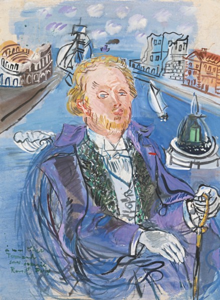 Portrait of Fernand Fleuret (1883-1945), ca 1938. Creator: Dufy, Raoul (1877-1953).