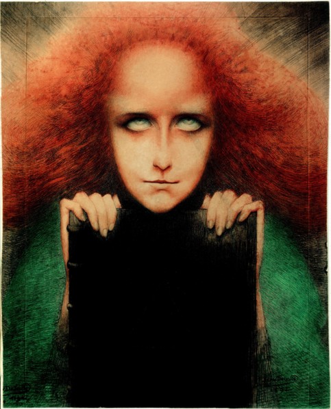 Mysteriosa, Portrait of Madame Stuart-Merrill, 1892. Creator: Delville, Jean (1867-1953).
