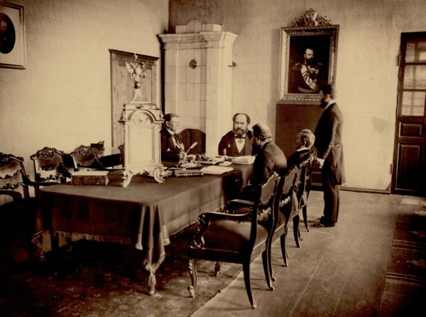 Office interior of the pre-reform Krasnoyarsk City Court, 1890. Creator: Unknown.