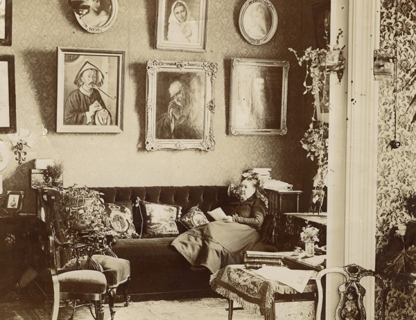 Part of a drawing room in the house of Evdokia Petrovna Kuznetsova, 1890. Creator: Unknown.
