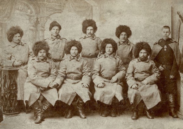 A group of military Cossacks, 1880. Creator: Unknown.