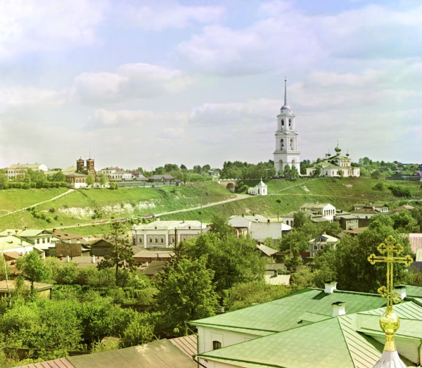 Prince Fedor's side [of the city] from the bell tower of the Cathedral of the Transfigur..., 1910. Creator: Sergey Mikhaylovich Prokudin-Gorsky.