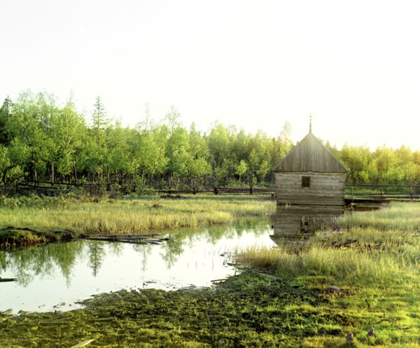 Source of the Volga, Volgoverkhovye, 1910. Creator: Sergey Mikhaylovich Prokudin-Gorsky.