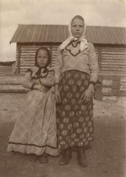 Teenage girls in festive dresses, 1912. Creator: Unknown.