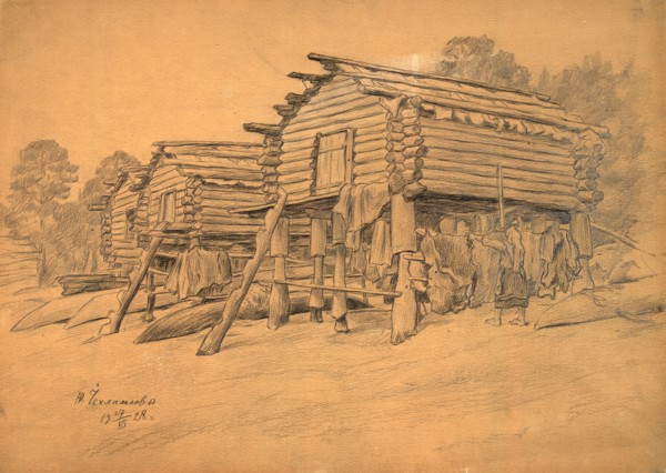 The pilot's storage sheds, 1928. Creator: Dmitrii Innokent'evich Karatanov.