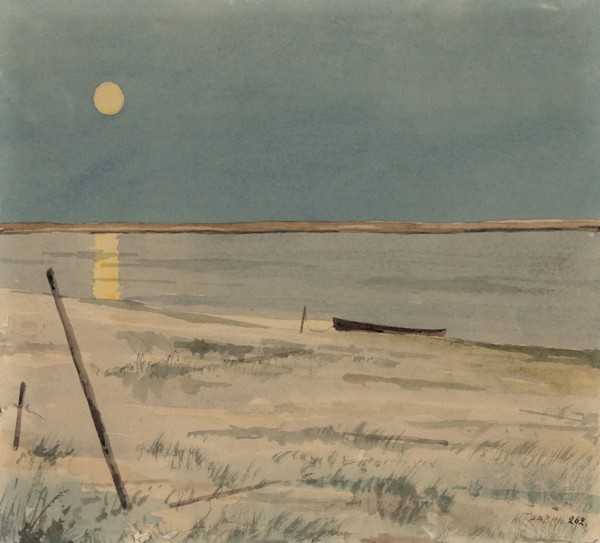 Night Landscape, 1928. Creator: Nikolaj Dmitrievic Travin.