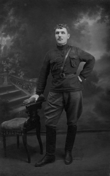 Kruchin Vitaly Mikhailovich in the editorial office of the newspaper "Forward"..., 1920s. Creator: Unknown.