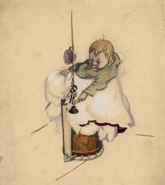 Child in "Naroysan". Selkups, 1920. Creator: A. G. Vargin.