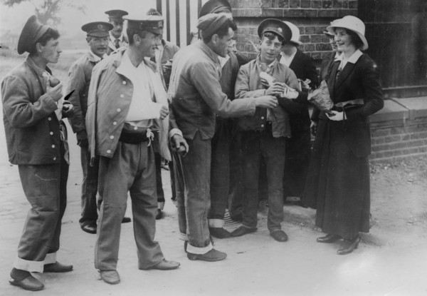 Wounded heroes of the Battle of Mons, 1914. Creator: Bain News Service.