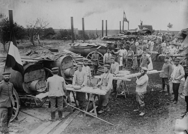 German field bakery near Ypres, 1914. Creator: Bain News Service.