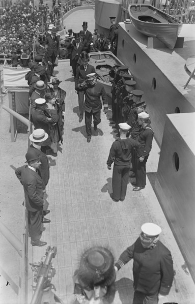 Mayor Mitchel boarding U.S.S. Recruit, 30 May 1917. Creator: Bain News Service.