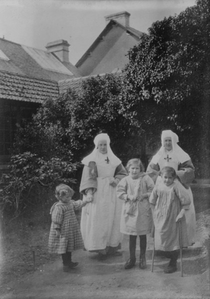 Caring for children, Quimper, 27 June 1918. Creator: Bain News Service.
