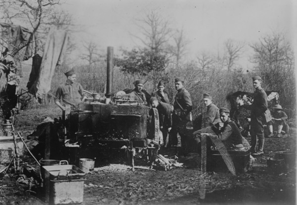 U.S. field kitchen in France, 11 Mar 1918. Creator: Bain News Service.