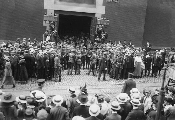 Departure -- 7th Regt, N.Y., between c1915 and c1920. Creator: Bain News Service.
